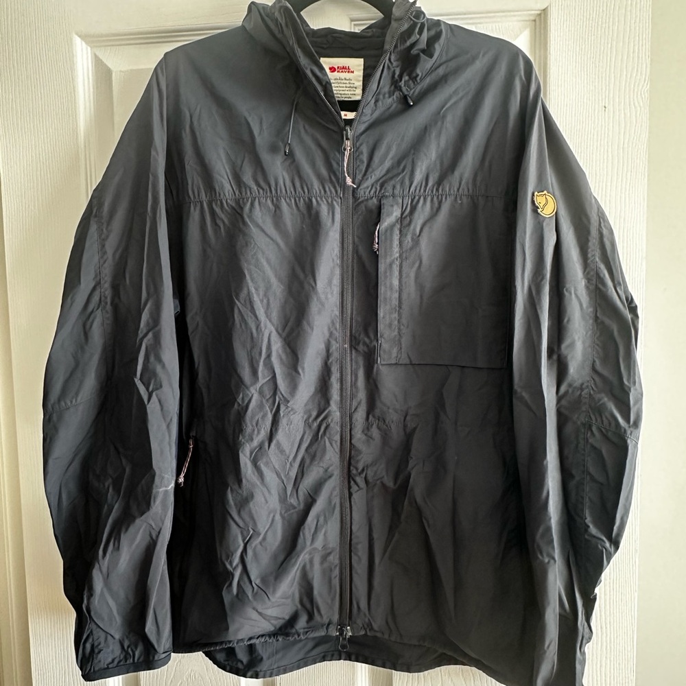 Fjallraven Black Windbreaker Jacket